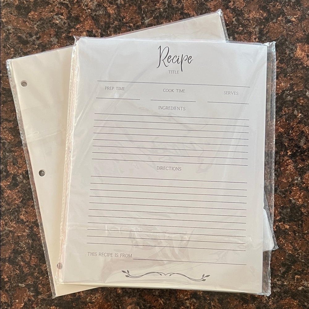 Recipe Cards and Binder Tabs